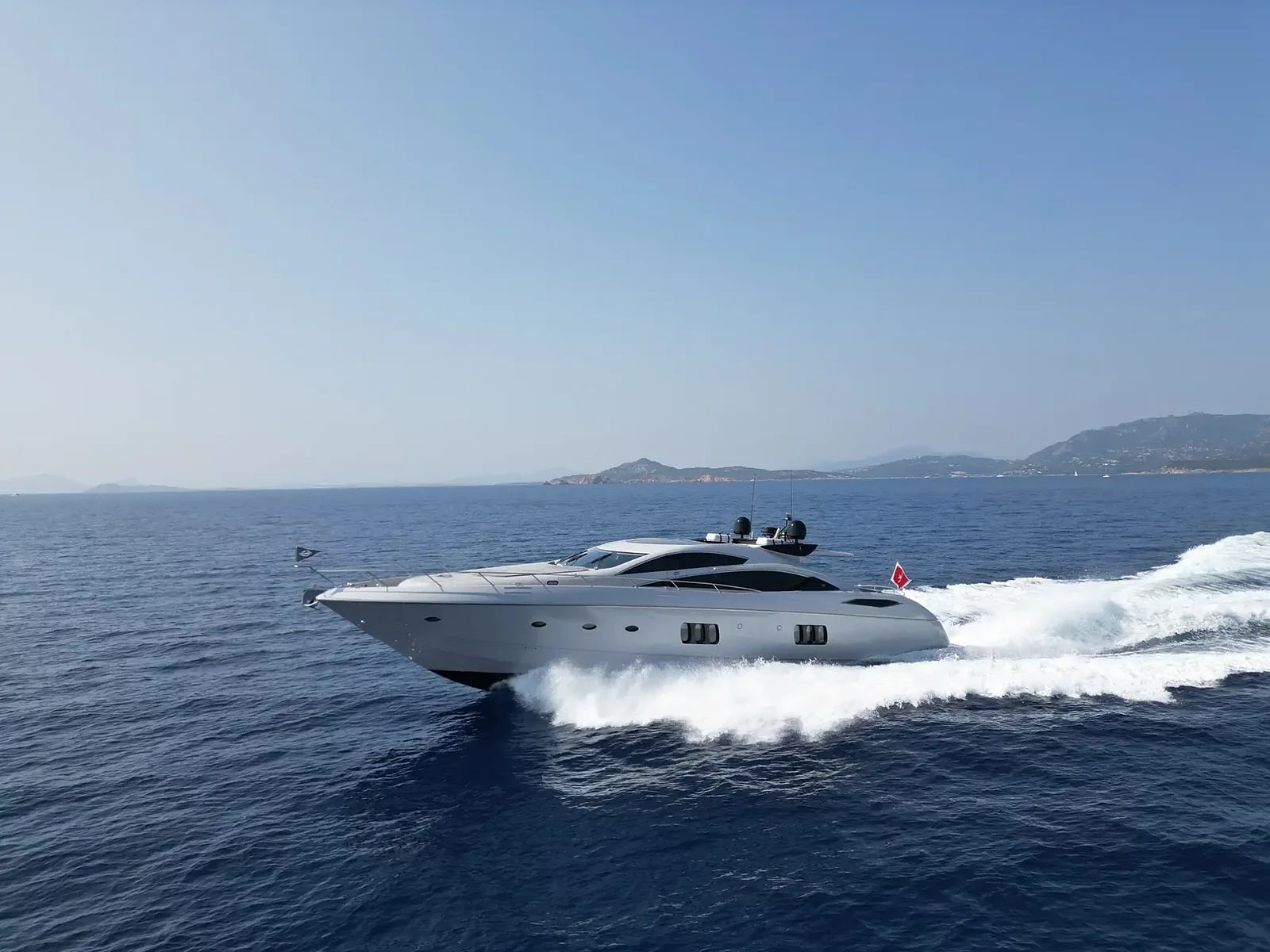 Sunseeker 82 Predator “Light Blue” yacht charter Costa Smeralda