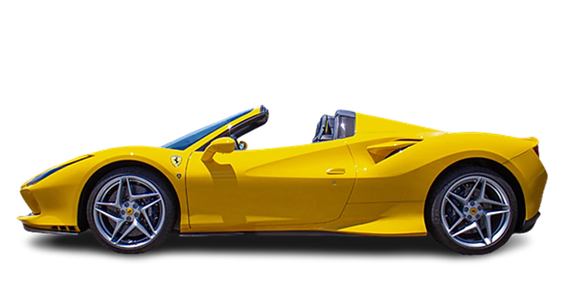 Ferrari F8 Spider rental in Porto Cervo, Olbia and Sardinia